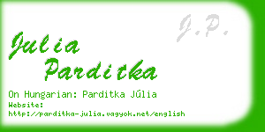 julia parditka business card